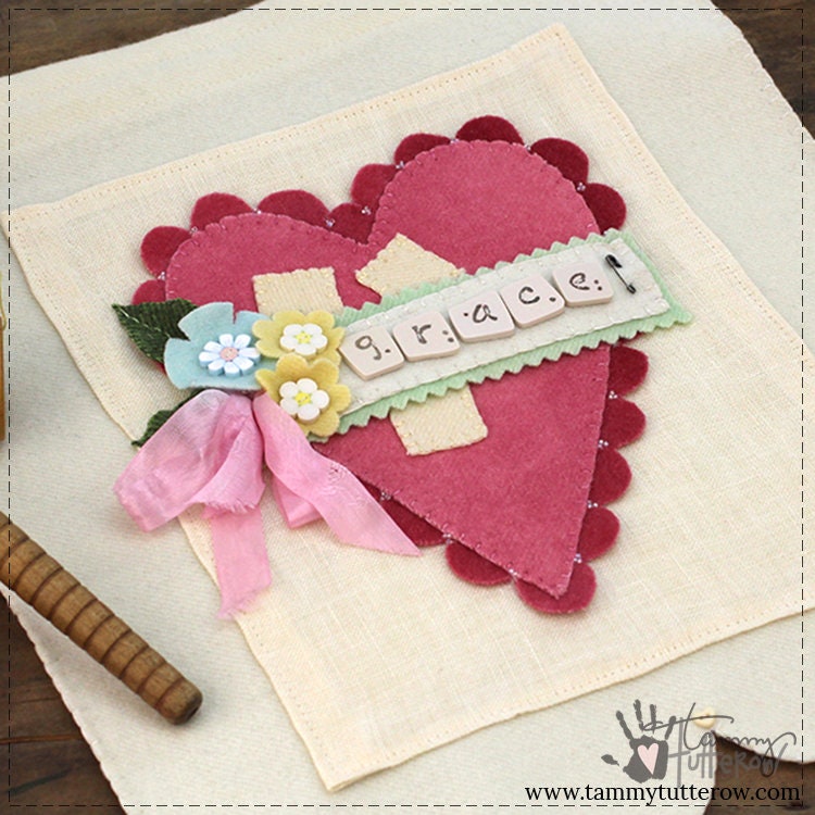 Heartfelt: Grace Wool Appliqué Pattern *Download*