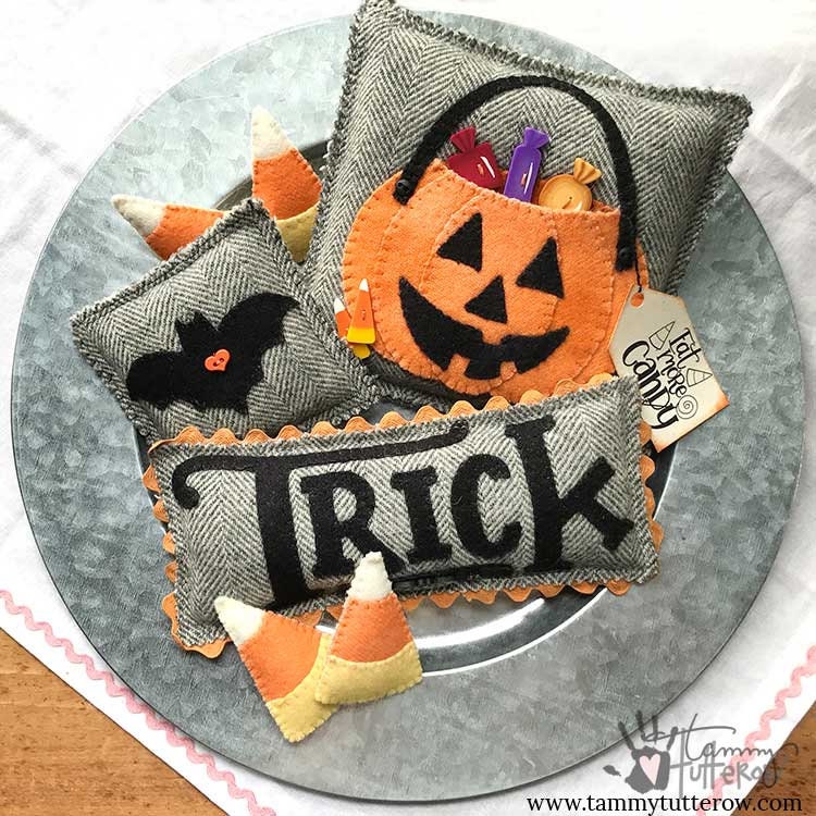 Trick or Treat Trio Appliqué Pattern Collection *Download* + BONUS Bewitching Bonnet Pattern!